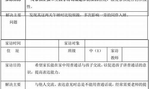 家访记录大全100篇简短_幼儿园家访记录大全100篇简短