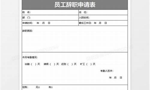 员工离职申请报告_员工离职申请报告模板